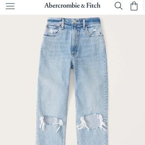 A&F Abercrombie and Fitch Ultra High Rise 90s Straight Jeans